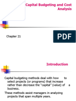 Capital Budgeting and Cost Analysis