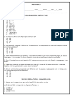 Reforço 6º Ano - 4º Lista de Exercícios - Matemática - Joon