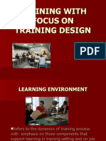 Training With Focus On Training Design