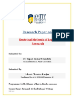 Doctrinal Methods of Legal Research