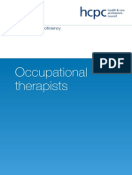 Standards of Proficiency Occupational Therapists