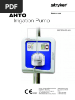 Stryker AHTO Irrigation Pump User Manual