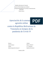 Apreciación de La Amenaza de Agresión Militar Durante La Pandemia de Covid-19 - Diego Puerta