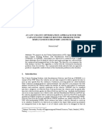 An Ant Colony Optimization Approach For The Capacitated Vehicle Routing Problem With Simultaneous Delivery and Pick-Up