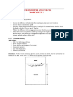 Fluid Pressure and Forces Worksheet 2: PART 1: Essay Instructions