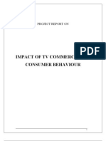 Impact of TV Commercial On Consumer Behaviour