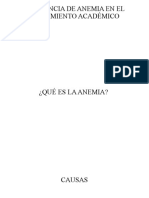 Influencia de Anemia en El Rendimiento Académico