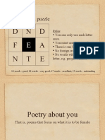 Target Word Puzzle: Starter DN D F A N T E