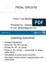 Electrical Circuits: Topic 1.2B Webinar Presented by - Deepak Pais