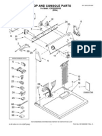 Top and Console Parts: For Model: 1CWGD5200VQ0 (White)