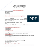 Power Electronics MCQ & Short Qa