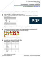 Grade 7 Data Handling - Probability, Statistics: Answer The Questions