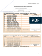 Department of Examinations and Credit Accumulation ACADEMIC CALENDAR 2020/2021