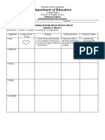 Answer Sheet Earth and Life