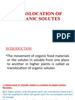 Translocation of Solutes