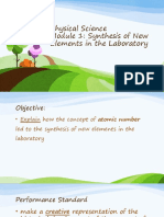 Physical Science M1 Synthesis of New Elements in The Laboratory