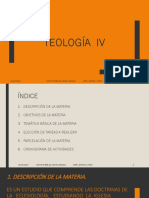 Teología Iv. Introducción