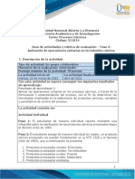 Guía de Actividades y Rúbrica de Evaluación - Unidad 2 - Fase 3 - Aplicación de Operaciones Unitarias en La Industria Cárnica