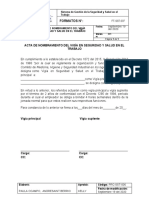 FT-SST-037 Formato Acta de Nombramiento Del Vigía