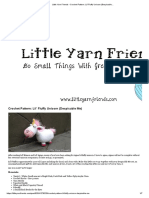 Little Yarn Friends - Crochet Pattern - Lil' Fluffy Unicorn (Despicable..