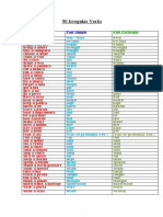 50 Common Irregular Verbs List