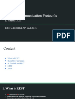Generic Communication Protocols Evaluation: Intro To Restful Api and Json
