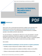 Balanço Patrimonial Orçamentario e Financeira