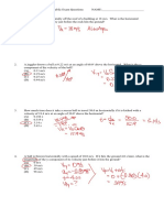 Physics 3204 Public Exam Questions Unit 1 Answers Projectiles