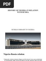 History of Nigeria in Relation With Russia