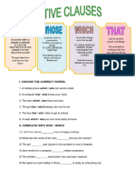 Relative - Clauses (Worksheet 1)