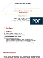 Discrete Fourier Transform and Signal Spectrum: Advance Digital Signal Processing