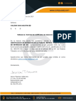 Carta Solicitud Certificados de Retencion e Ica