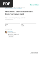 Antecedents and Consequences of Employee Engagement (2006, Saks, A. M.)