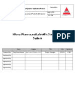 Hikma Pharmaceuticals-Apis Sterile Bms System: Installation/Operation Qualification Protocol