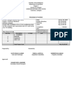 Program of Works: Item No. Description % Total Unit Quantity Total