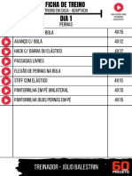 Pernas Agachamento C/ Bola 4X15 4X12 4X12 Avanço C/ Bola Hack C/ Barra Ou Elástico Passadas Livres