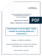 Quelle Strategie de Marketing Digital Pour Loreal Paris