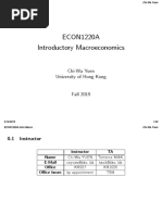 ECON1220A Introductory Macroeconomics: Chi-Wa Yuen University of Hong Kong