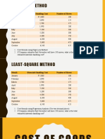 High-Low Method: Month Materials Handling Cost Number of Moves