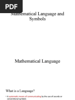 Lesson 2 Mathematical Language and Symbols