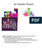 Monster Genetics Project: Project Description: You (Or You and 2 Partners) Are To Create A Poster of A