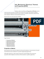 Properties of Metals Mechanical Electrical Thermal Magnetic Chemical Properties PDF