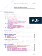 Table Des Matières. Déplacement Des Équilibres Chimiques. S.Boukaddid Déplacement Des Équilibres Chimiques Spé MP