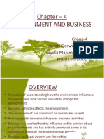 Chapter - 4 Environment and Business: Group-4 Arushi Goswami (18) Joyeta Majumdar (37) Prashanth D.R