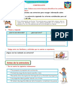 Miércoles 28 Elaboro Una Entrevista para Identificar Los Cambios y Actitudes de Mis Familiares