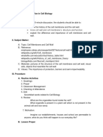 Semi-Detailed Lesson Plan in Cell Biology I.Objectives