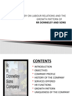 A Study On Labour Relations and The Growth Pattern Of: RR Donneley and Sons