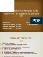 1-La Démarche Scientifique de La Recherche en Science de Gestion