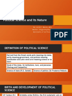 Political Science and Its Nature: Ms. Lanifel C. Manalo, MPA Member, Sangguniang Bayan Municipality of San Pascual