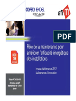 Rôle de La Maintenance Pour Améliorer L'efficacité Energétique